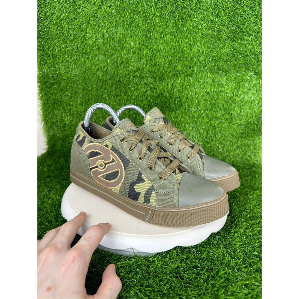 Vintage Y2K Heelys 7758 Green Camo Pro Skate Sneaker Skateboarding Green Size 8